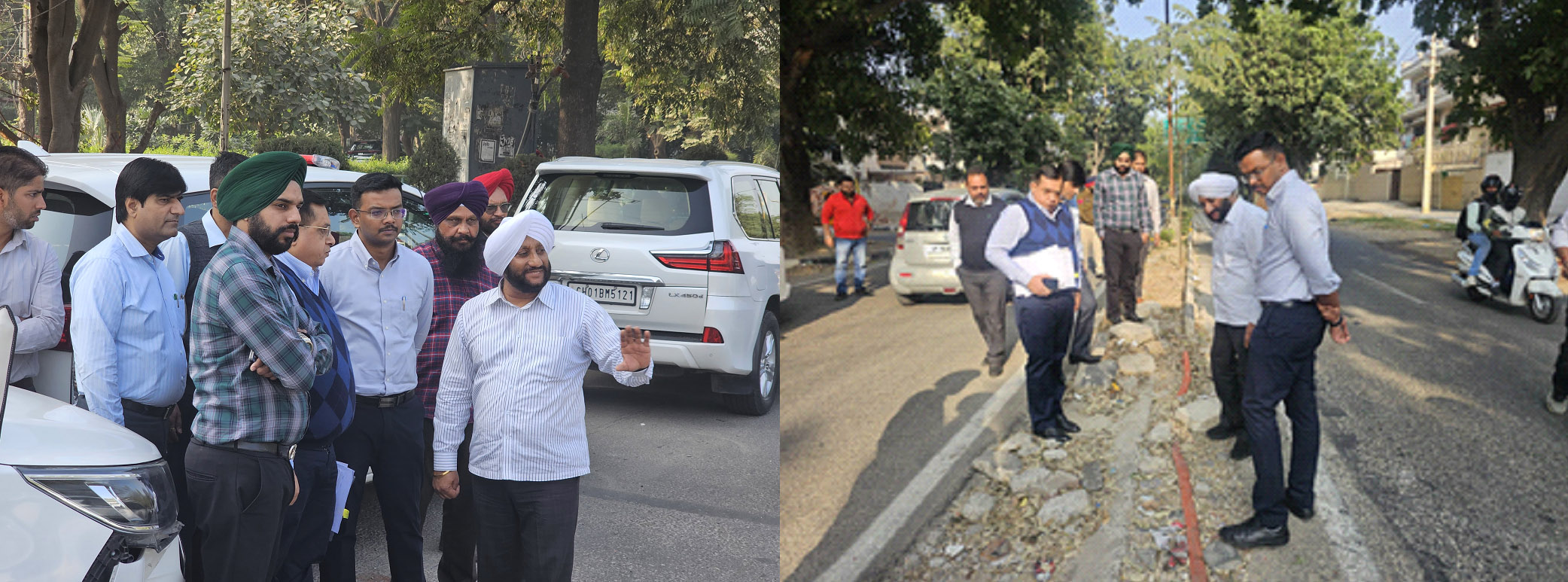 विधायक कुलवंत सिंह ने शहर के विकास कार्यों की समीक्षा की और प्रमुख सड़कों के सुधार की जांच की
